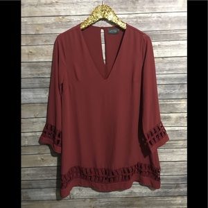 ASTR burnt orange boho dress